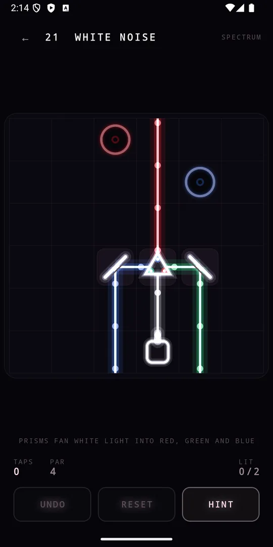 A prism splitting a white laser beam into red, green and blue